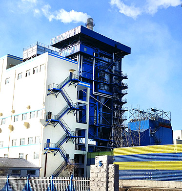 內蒙280噸循環(huán)流化床電站鍋爐